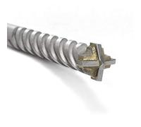 Fischer 545691 D-SDX 5 mm Cylindrical 4-Cutting Edge Drill Bit for Concrete and Stone Wall, Tungsten Carbide Plate, for Common Drill with Cylindrical Adapter