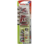 Fischer Duopower Grey & Red Nylon Wall Plug, 34 Pieces