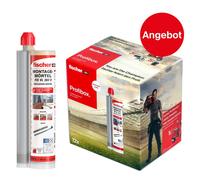 Fischer 553658 Profibox FIS VL 360 S Mounting Mortar for Standard Applications in Solid/Perforated Brick and Cracked Concrete Pack of 12 (incl. 24 Sta