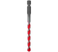 fischer 561647 D-U Hex Universal Drill Bit, 10mm, 10/90/150, for Brick/Wood/Tiles/Plastics/Steel/Concrete, Red/Silver