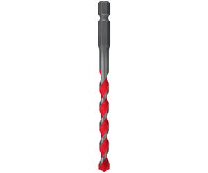 fischer 561647 D-U Hex Universal Drill Bit, 10mm, 10/90/150, for Brick/Wood/Tiles/Plastics/Steel/Concrete, Red/Silver