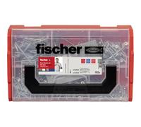 fischer FixTainer PowerFast II Chipboard Screw, Presorted Assortment Box with 700 Screws and 2 Bits, Countersunk Head, Partial Thread, Full Thread and TX Drive, Universal Fixing Kit