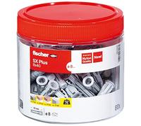 fischer 567920 SX Plus Expansion Wall Plug, 8mm x 40mm, Tin of 80 Plugs