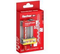 fischer 577393 HybridPower 10 x 90 T, Dübel höchste Tragfähigkeit Sicherheit, einfache Montage ohne Setzwerkzeug, universell für Loch-und Vollbaustoffe, Mauerwerk, Beton, sicher auch im Brandfall, red
