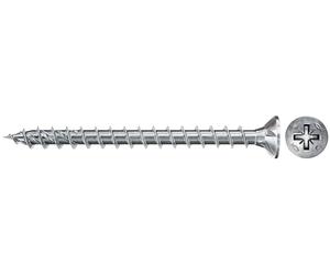 fischer 670139 FPF Power-Fast II 3.5 x 16mm Chipboard Wood Screws, Countersunk Head with Phillips, Fully Threaded, Galvanised Blue Passivated, Box of 1000