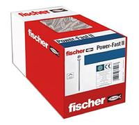 fischer 670145 FPF Power-Fast II 3.5 x 35mm Chipboard Wood Screws, Countersunk Head with Phillips, Partial Thread, Galvanised Blue Passivated, Box of 1000