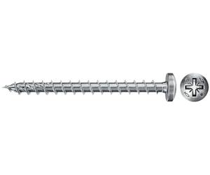 fischer 670246 FPF Power-Fast II 4.0 x 40mm Chipboard Wood Screws, Pan Head with Phillips, Fully Threaded, Galvanised Blue Passivated, Box of 200