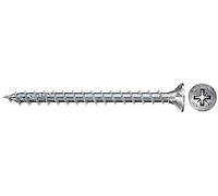 fischer 670492 FPF Power-Fast II 6.0 x 35 mm Chipboard Wood Screws, Countersunk Head with Phillips, Fully Threaded, Galvanised Blue Passivated, Box of 50