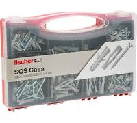 Fischer 71080 SOS Casa Case Kit 180 S and FU Dowels with Assorted Screws for Fixing on Solid, Perforated and Drywall Wall, Set 360 Pieces