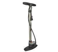 fischer 85580 Professional Floor Pump - Dual Head Mini Pump, black/charcoal, up to 11 bar