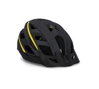 FISCHER Adult Bicycle Helmet, City Helmet, Mountain Bike Helmet, Urban Montis, S/M, 52-59 cm, Black/Yellow, with Illuminated Inner Ring System