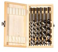 fischer Auger Drill Bit Set, 10-20 mm Diameter, Drill Bits Set with Various Sizes, Tool for Drilling Deep Holes in Soft & Hard Wood, Pack of 6