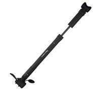 FISCHER Bicycle Air Pump for Frame Mounting, with Dual Head for All Valves (AV, DV, SV), Black, Clamp Width Adjustable