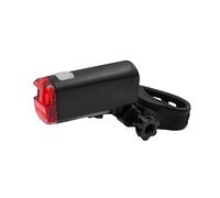 Fischer Bicycle LED rear light with battery and universal holder, splash protection according to IPX4, StVZO-approved