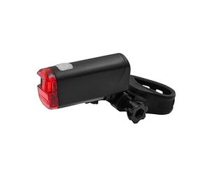 Fischer Bicycle LED rear light with battery and universal holder, splash protection according to IPX4, StVZO-approved