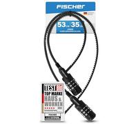 Fischer Bicycle Lock - Set of 2 Cable Lock Safe & Lightweight - 53 cm & 35 cm Length - Cable Tie Combination Lock with Security Level 2