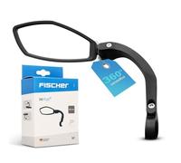FISCHER Bicycle Mirror E-Bike Plus, Convex Real Glass, 360° Rotatable, Individually Adjustable, Easy Handlebar Attachment