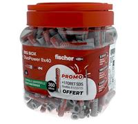 fischer BigBox of 360 DuoPower dowels 8x40 All Materials + 1 SDS Quattric Drill bit Included, One Size
