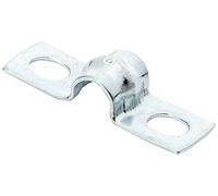 fischer | BSMD-8mm Metal Double Leg Brackets for Water Pipes, Hose or Coaxial Cable for Wall Mounted (Pack of 50)