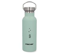 FISCHER Children's Stainless Steel Drinking Bottle, 500 ml, Screw Cap, Food-Safe, Green