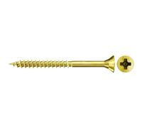 fischer Chipboard Screw 4.5 x 40 Countersunk Head Yellow-Galvanised Partial Thread Phillips PZ