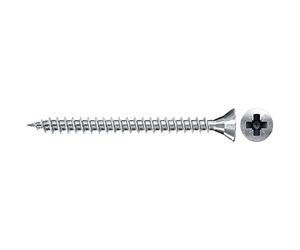 fischer Chipboard Screw 5.0 x 30 Countersunk Head Blue-Galvanised Full Thread Phillips PZ