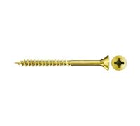 fischer Chipboard Screw 5.0 x 50 Countersunk Head Yellow-Galvanised Partial Thread Phillips PZ