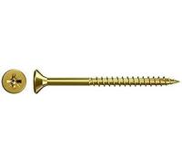 fischer Chipboard Screw 5.0 x 60 Countersunk Head Yellow-Galvanised Partial Thread Phillips PZ