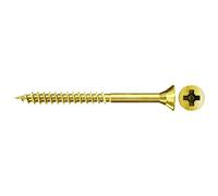 fischer Chipboard Screw 6.0 x 180 Countersunk Head Yellow-Galvanised Partial Thread Phillips PZ