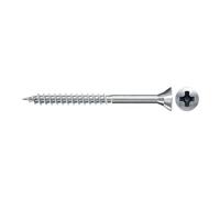 fischer Chipboard Screw 6.0 x 80 Countersunk Head Blue Galvanised Partial Thread Phillips PZ