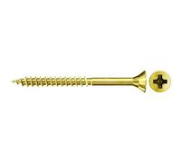 fischer Chipboard Screws 3.0 x 35 mm Countersunk Head Yellow-Galvanised Full Thread Phillips