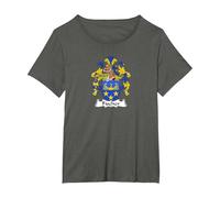 Fischer Coat of Arms - Family Crest T-Shirt, Women's Plus, Asphalt Grey, 5X