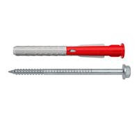 fischer DDF Heavy-Duty Dot & Dab Wall Fixings 10 x 100mm - Plasterboard Over Blockwork Anchors, Anti-Rotation Design, Includes Wall Plugs & Screws. TVs, Radiators, Heavy Shelves & Cabinets - Box of 50