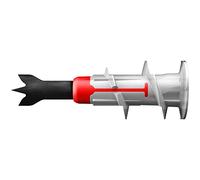 fischer DuoBlade LD, innovative self-drilling plasterboard plug, strong plug for fast and easy installation in gypsum plasterboard and fibre board, with metal tip, 40 plugs