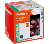 Fischer DuoPower 10 X 50, Powerful Universal Plug with Intelligent 2-Component