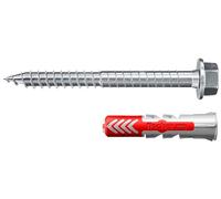 fischer Duopower 10 x 50 S with ETA, Universal dowels with Safety Screw, 2-Component dowels, Plastic dowels for attaching to Concrete, Bricks, Stone, plasterboard and Much More, 50 dowels + 50 Screws