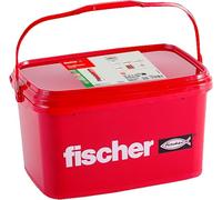 fischer Duopower 10 x 50, Universal Dowels, Powerful 2-Component Dowels, Plastic Dowels for Attaching to Concrete, Plasterboard and Much More, No Screws, in Reusable Bucket, 720 Pieces