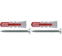 fischer - DuoPower 5x25 Wall Plugs and Screws, Concrete Plugs, Box of 35 (Pack of 2)