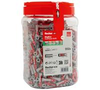 fischer DuoPower 6 x 30 in The BigBox, 950 Universal Dowels, Powerful 2-Component Dowels, Plastic Dowels for Mounting in Concrete, Bricks, Stone, Plasterboard Panels and Much More, Without Screws