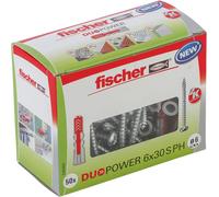fischer DuoPower 6 x 30 S PH, powerful universal plug with panhead screw, intel