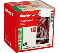 Fischer DuoPower 6 x 50, Powerful Universal Plug with Intelligent 6 x 50