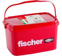 fischer Duopower 8 x 40, Universal Dowels, Powerful 2-Component Dowels, Plastic Dowels for Attaching to Concrete, Plasterboard and Much More, No Screws, in Reusable Bucket, 1,200 Pieces