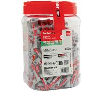 fischer DuoPower 8 x 40 in The BigBox, 450 Universal Dowels, Powerful 2-Component Dowels, Plastic Dowels for Mounting in Concrete, Bricks, Stone, Plasterboard Panels and Much More, Without Screws