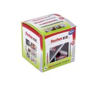 Fischer DuoPower 10 x 80 S, Powerful Universal Plug with Safety Screw, Intelligent 2-Component Technology for fastenings in Concrete, Bricks, Stone, etc., 10 Plugs & 10 Screws