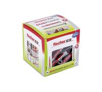 fischer DuoPower 8 x 65 S PH, powerful universal plug with panhead screw, intelligent 2-component technology for fastenings in concrete, bricks, stone, gypsum plasterboard, etc., 25 plugs & 25 screws