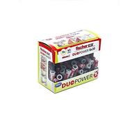 fischer DuoPower Plug, Grey Plus red, (Box of 70 Units), 536386, 6x30