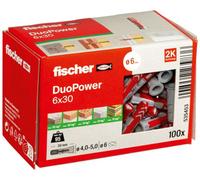 Fischer Duopower Universal Wall Plugs 6mm X 30mm 100 Pack