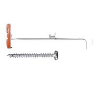 fischer - DuoTec plasterboard Plugs, Screws and Wall Plugs TV Bracket 12 mm, Bag 2 pcs dowels + 2 pcs Screws