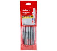 fischer DuoXpand 8 x 100 T, Universal Expansion Dowel with Galvanised Countersunk Screw (Pack of 10), Nylon & Flexible Material, Red, Ideal for Porous Building Materials & Close to Edge Anchors