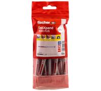 fischer DuoXpand 8 x 80 FUS, High-Quality Universal Dowel with Hex Screw & Moulded U Washer (Pack of 10), Dowels for Strong Hold, Ideal for Porous Building Materials & Close Anchors
